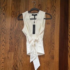 Elegant Cream Sleeveless Top